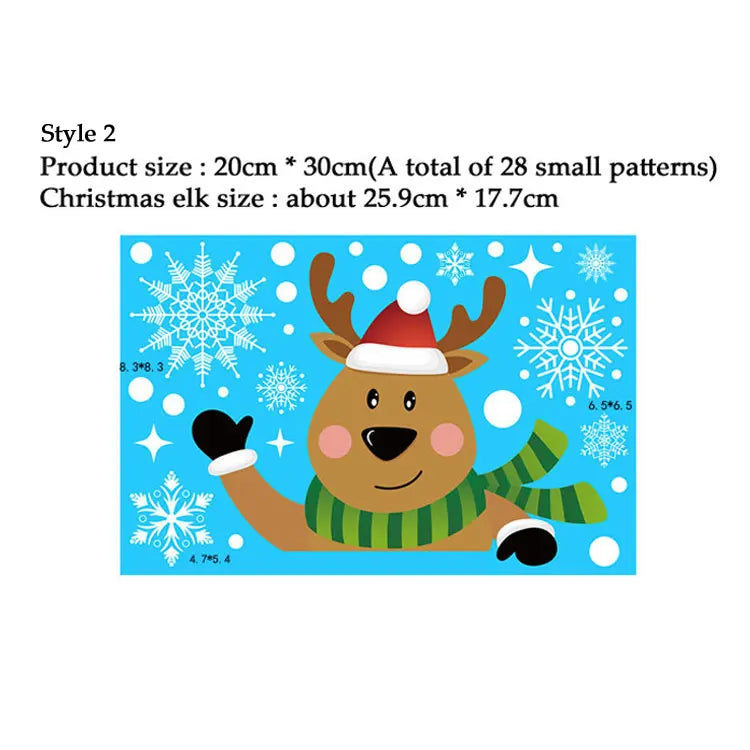 38 Pcs/Lot Snowflake Electrostatic Wall Stickers Window Kids Room Christmas Decoration