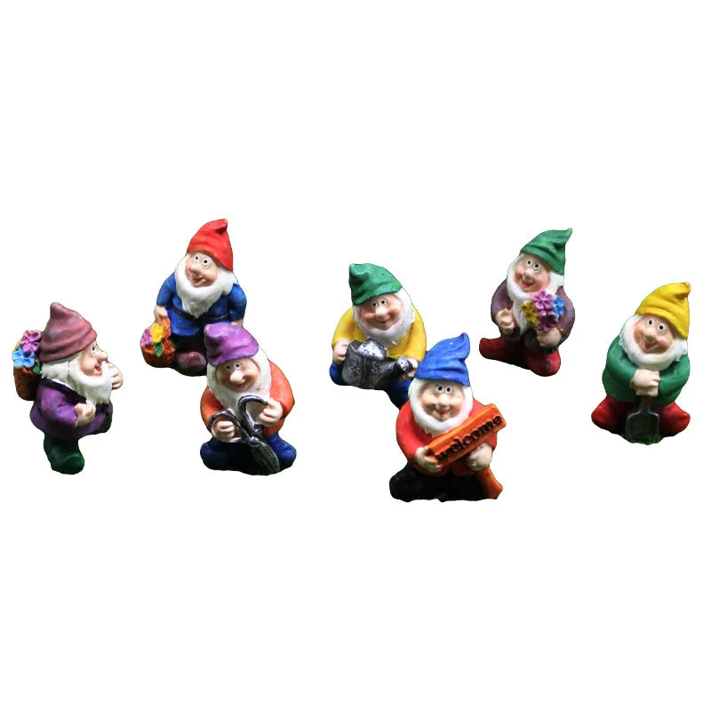Moss micro landscape decorations garden dwarf ornaments cross-border resin crafts Christmas dwarf elf