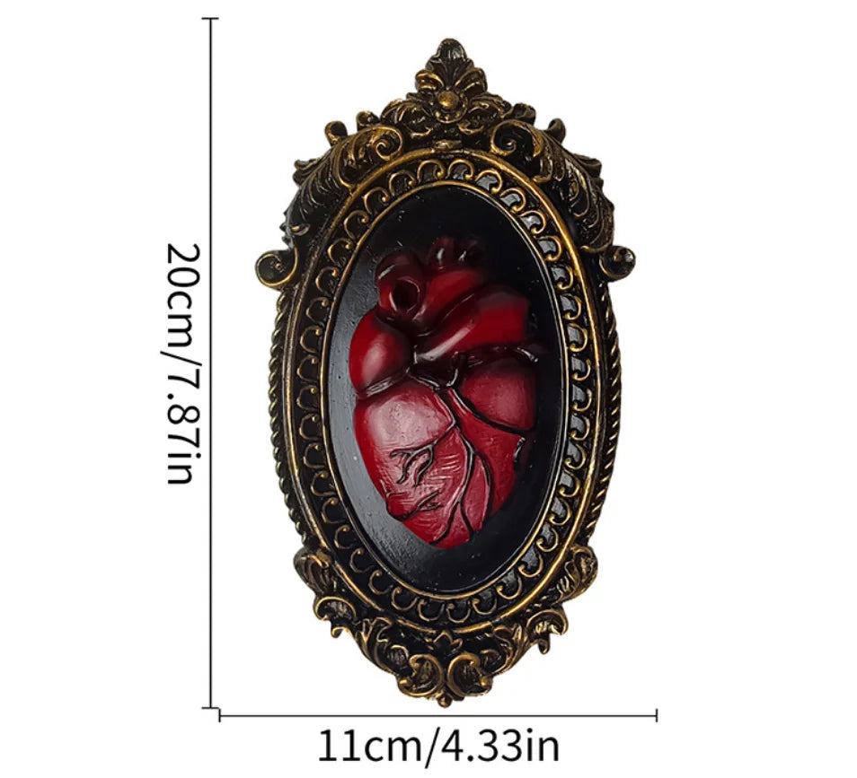 Resin Heart Wall Panels Gothic Style Wall Decoration Home decoration Statue Ornaments Halloween Gothic Style