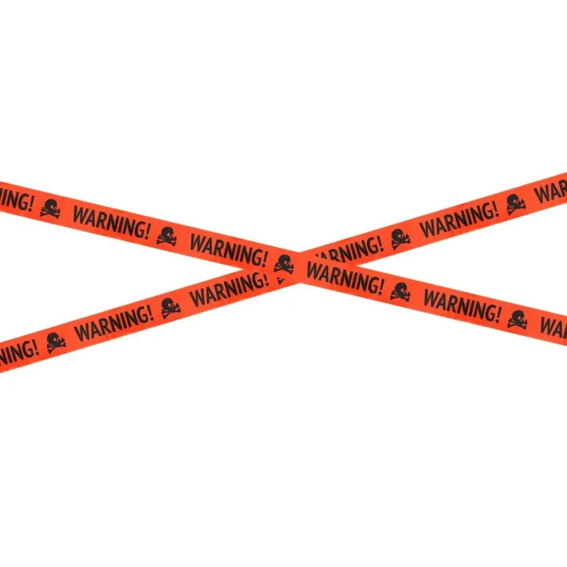 NEW 1PC Halloween Props Window Prop Warning line Plastic Skull Head Warning Tape Signs Halloween Decoration Witch Balloons lot