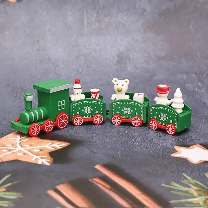Cartoon Chirstmas Small Train Santa Claus Snowman Noel Gift Trian Merry Christmas Decor 2025 Happy New Year 2026