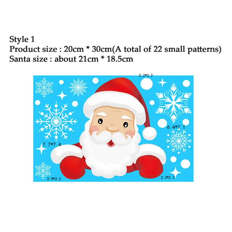 38 Pcs/Lot Snowflake Electrostatic Wall Stickers Window Kids Room Christmas Decoration