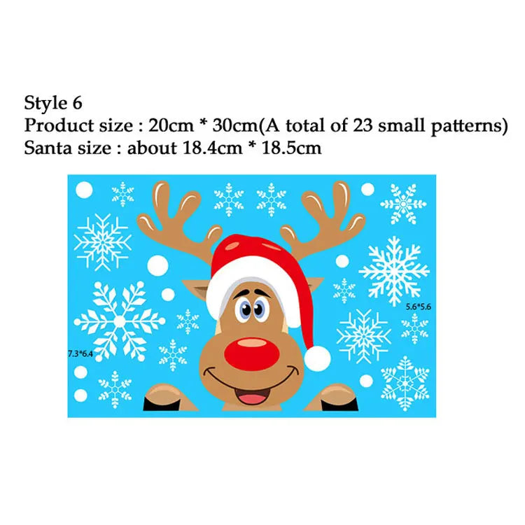 38 Pcs/Lot Snowflake Electrostatic Wall Stickers Window Kids Room Christmas Decoration