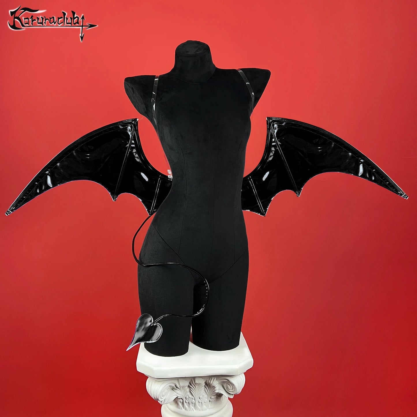 KORURACLUB Purple and blackSuccubus Halloween cosplay props polyurethane little Devil Bat wings
