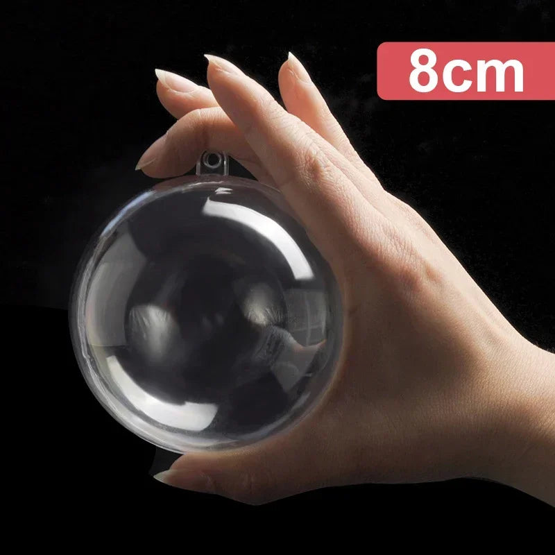 Wholesale Transparent DIY Plastic Ball Filling Decorative Hanging Ornaments Christmas Tree Open Ball Box Gifts for Wedding Party