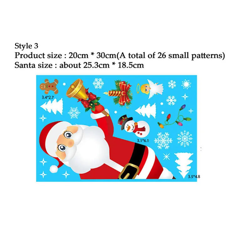 38 Pcs/Lot Snowflake Electrostatic Wall Stickers Window Kids Room Christmas Decoration