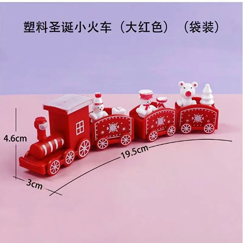 Cartoon Chirstmas Small Train Santa Claus Snowman Noel Gift Trian Merry Christmas Decor 2025 Happy New Year 2026