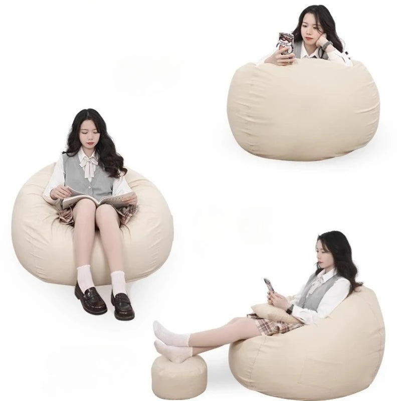 Seat Puffs Living Room Sofa Furniture Bean Bag Chair Single Sofa Pure Cotton And Linen Material Wohnzimmersofa Safe And Odorless