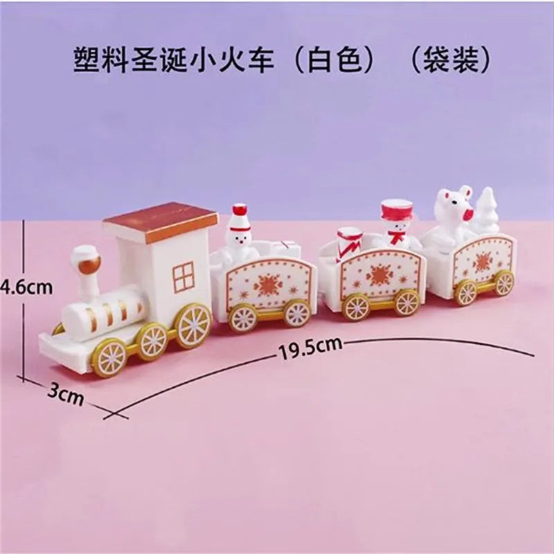 Cartoon Chirstmas Small Train Santa Claus Snowman Noel Gift Trian Merry Christmas Decor 2025 Happy New Year 2026