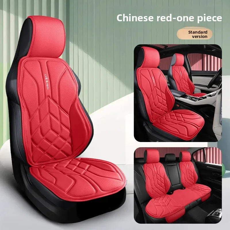 Universal Leather Car Seat Cover Four Season Auto Breathable Comfortable Saddle Pad Seat Covers for Car Seats Cover Protection
