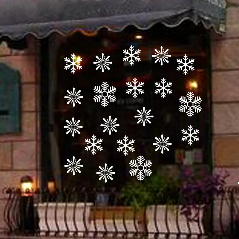 38 Pcs/Lot Snowflake Electrostatic Wall Stickers Window Kids Room Christmas Decoration