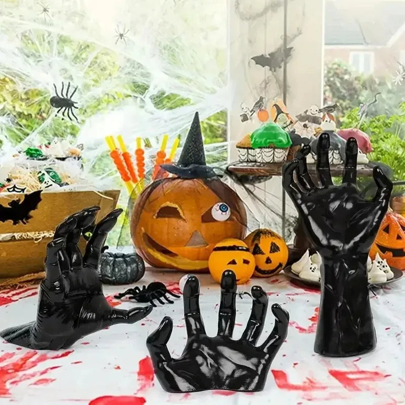 Halloween Wall Hanging Creepy Horror Hand Decorations Gothic Wall Hanging Art Sculpture Halloween Props
