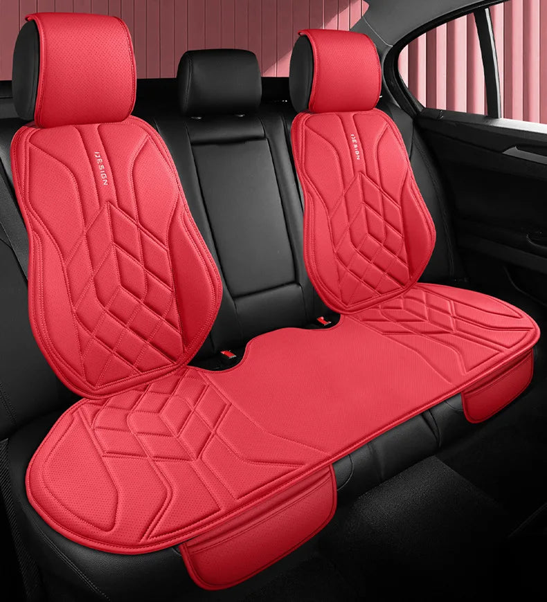 Universal Leather Car Seat Cover Four Season Auto Breathable Comfortable Saddle Pad Seat Covers for Car Seats Cover Protection