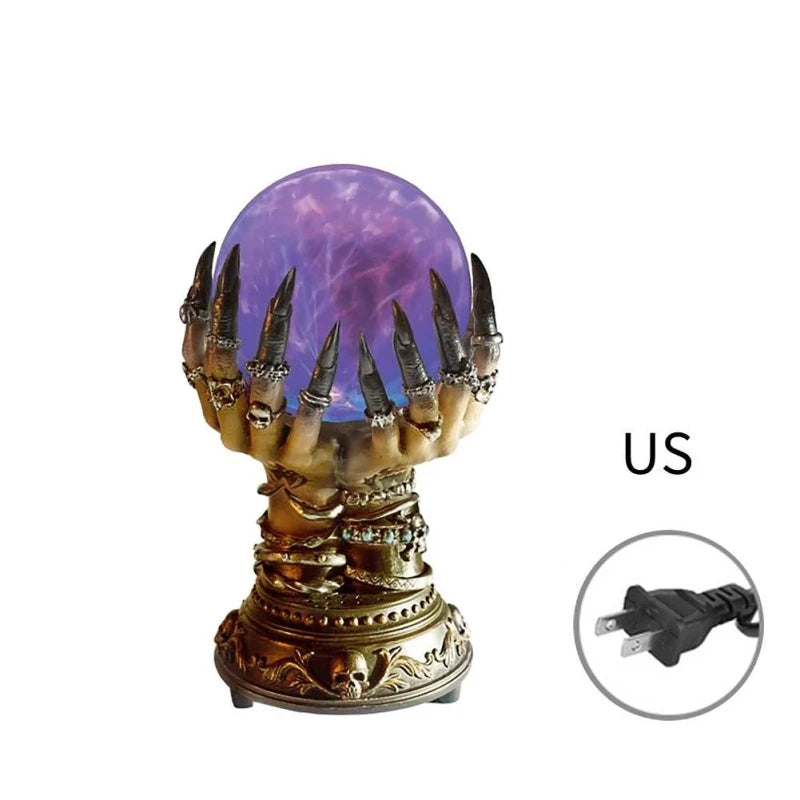 Halloween Celestial Crystal Ball Glowing Resin Creative Deluxe Plasma Ball Home Party Decor Spooky