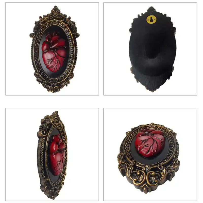 Resin Heart Wall Panels Gothic Style Wall Decoration Home decoration Statue Ornaments Halloween Gothic Style