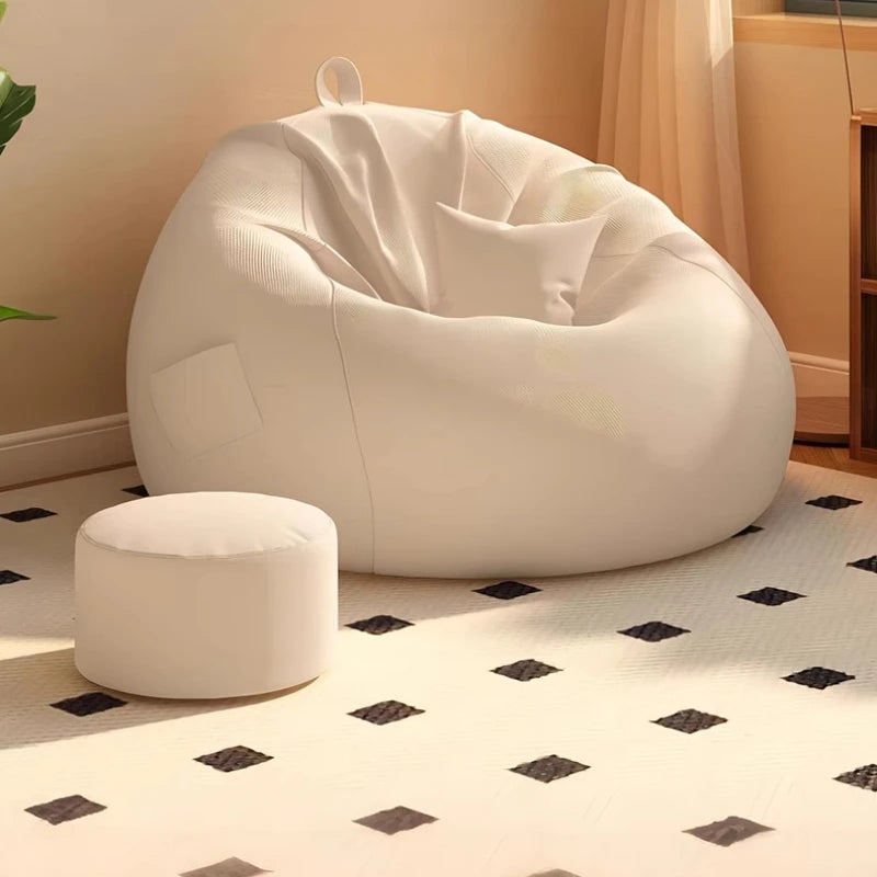 Seat Puffs Living Room Sofa Furniture Bean Bag Chair Single Sofa Pure Cotton And Linen Material Wohnzimmersofa Safe And Odorless