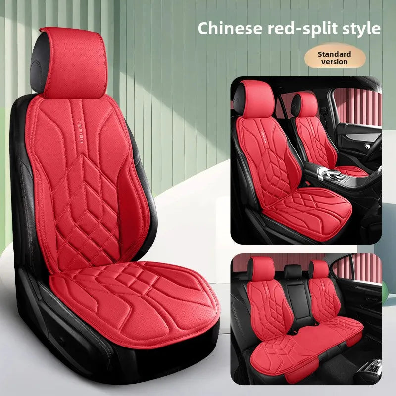 Universal Leather Car Seat Cover Four Season Auto Breathable Comfortable Saddle Pad Seat Covers for Car Seats Cover Protection