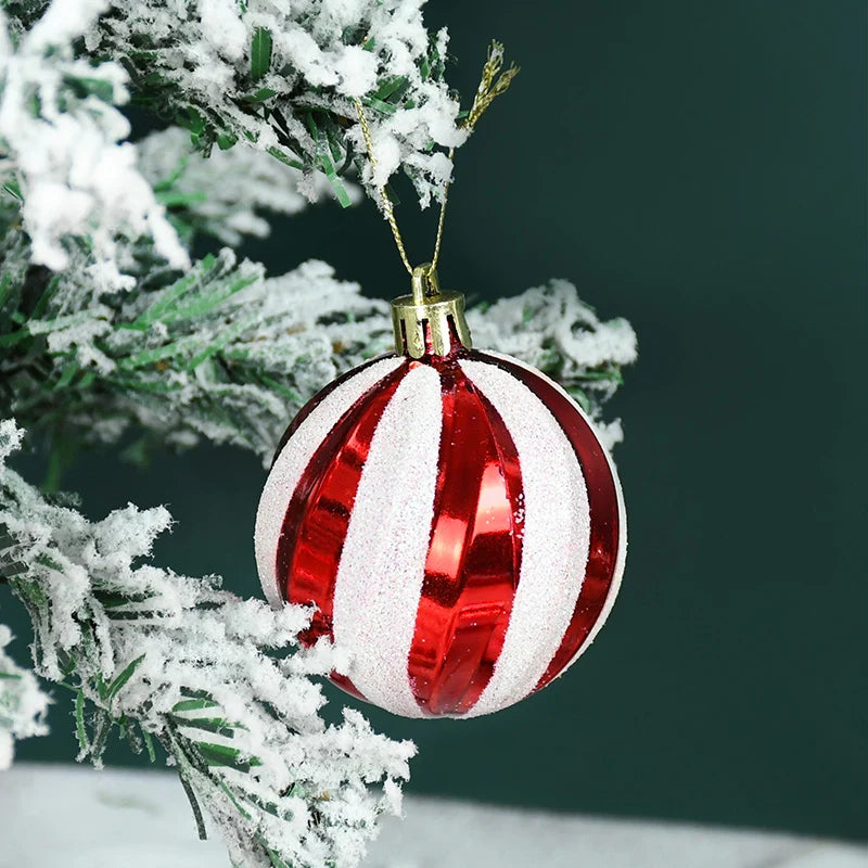 14pcs Christmas Red White Candy Cane Xmas Tree Ornaments Ball New Year Xmas Gifts Christmas DIY Decoration for Home Navidad 2023