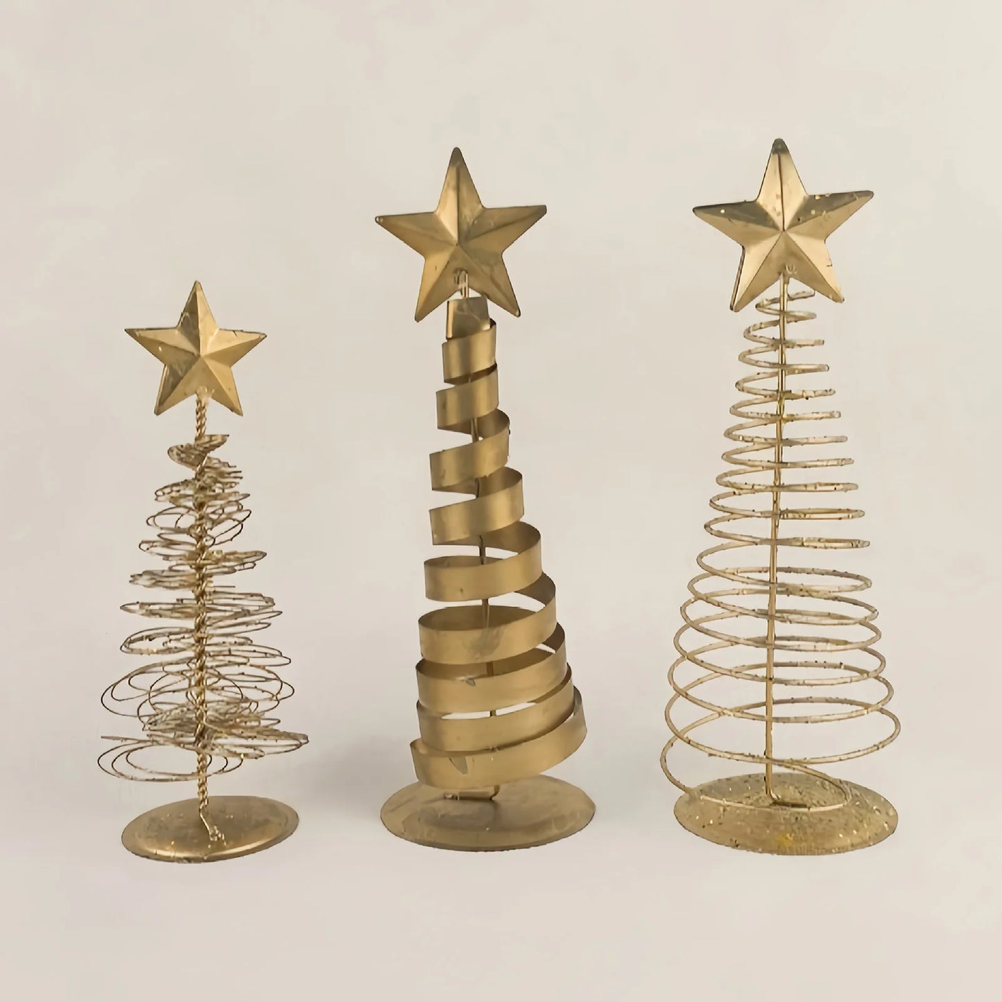 16/19/20cm Desktop Christmas Tree Ornament Nordic Style Metal Star Mini Christmas Tree Ornament 2025 Christmas Decorations
