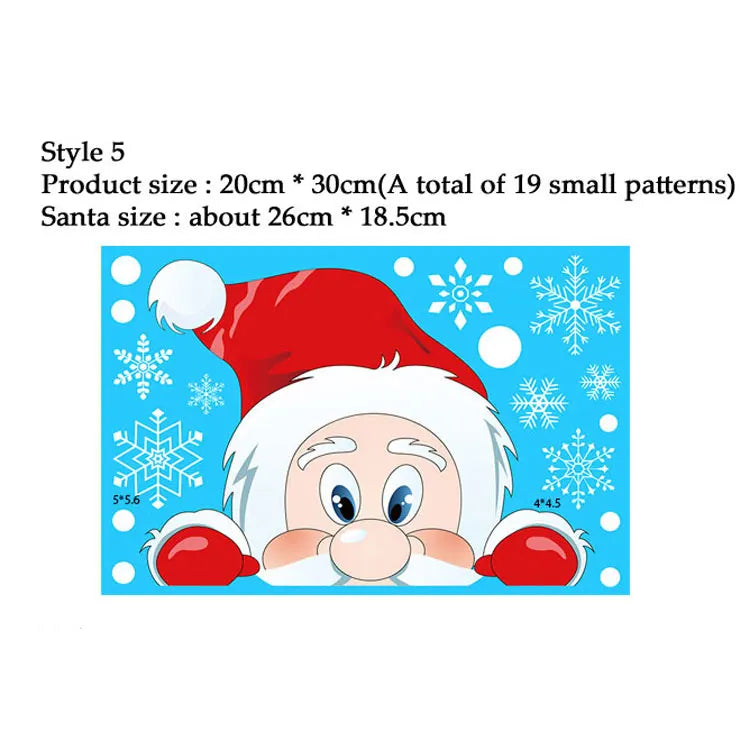 38 Pcs/Lot Snowflake Electrostatic Wall Stickers Window Kids Room Christmas Decoration
