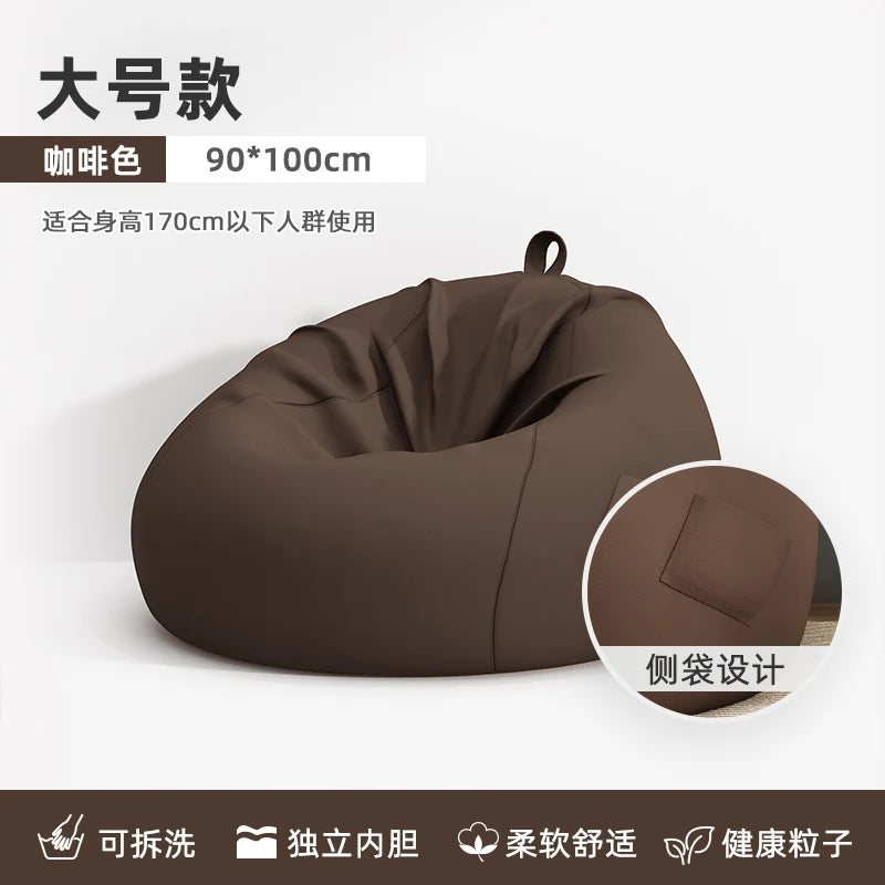 Seat Puffs Living Room Sofa Furniture Bean Bag Chair Single Sofa Pure Cotton And Linen Material Wohnzimmersofa Safe And Odorless