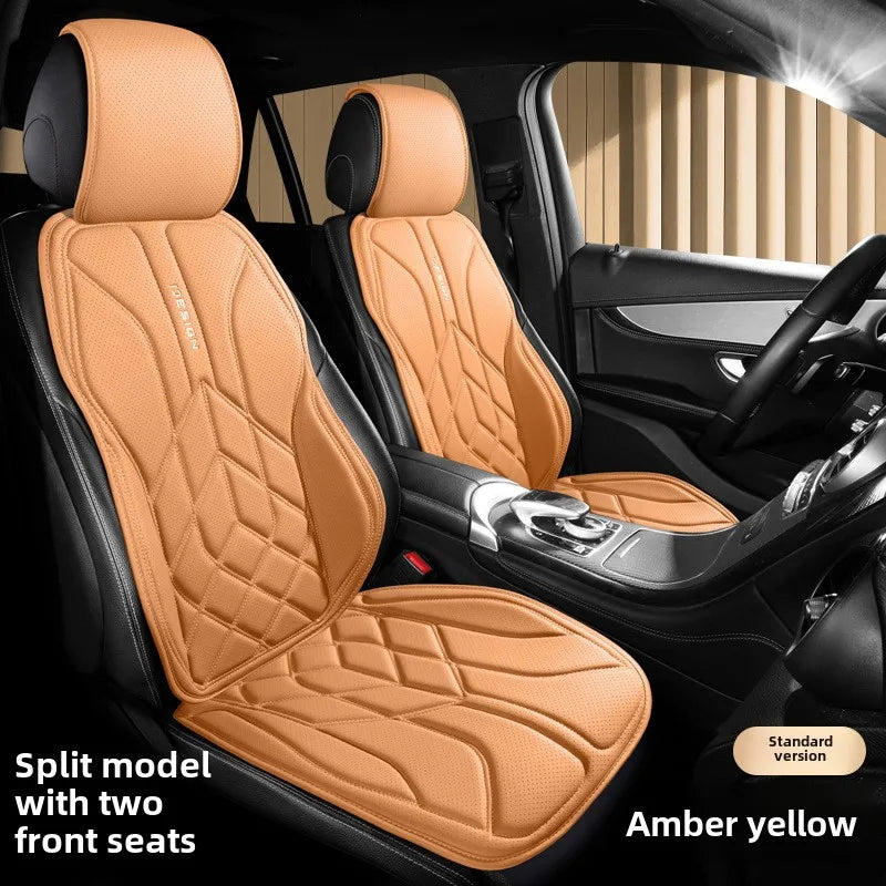 Universal Leather Car Seat Cover Four Season Auto Breathable Comfortable Saddle Pad Seat Covers for Car Seats Cover Protection