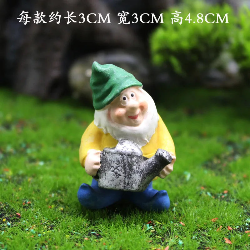 Moss micro landscape decorations garden dwarf ornaments cross-border resin crafts Christmas dwarf elf