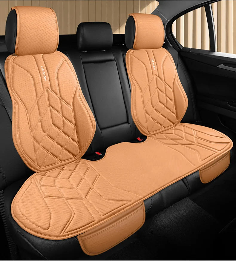 Universal Leather Car Seat Cover Four Season Auto Breathable Comfortable Saddle Pad Seat Covers for Car Seats Cover Protection