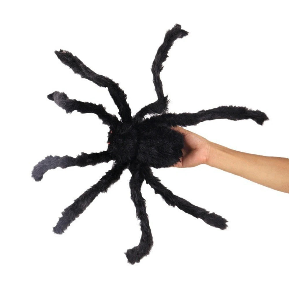 200cm Halloween Spiders Outdoor Decoration Halloween Plush Spiders Giant Spider for Indoor Outdoor Garden Party Decoration