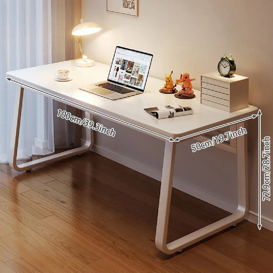 Computer Desk Modern Simple Style Desk for Home Office, White Small Writing Table Study Corner Work Desk for Bedroom