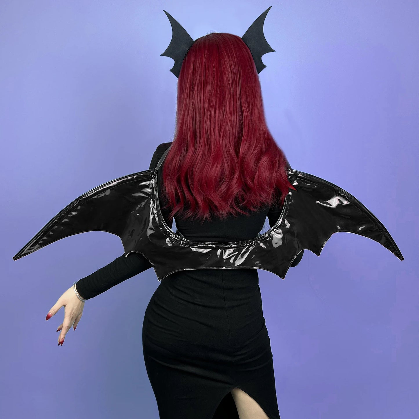 KORURACLUB Purple and blackSuccubus Halloween cosplay props polyurethane little Devil Bat wings
