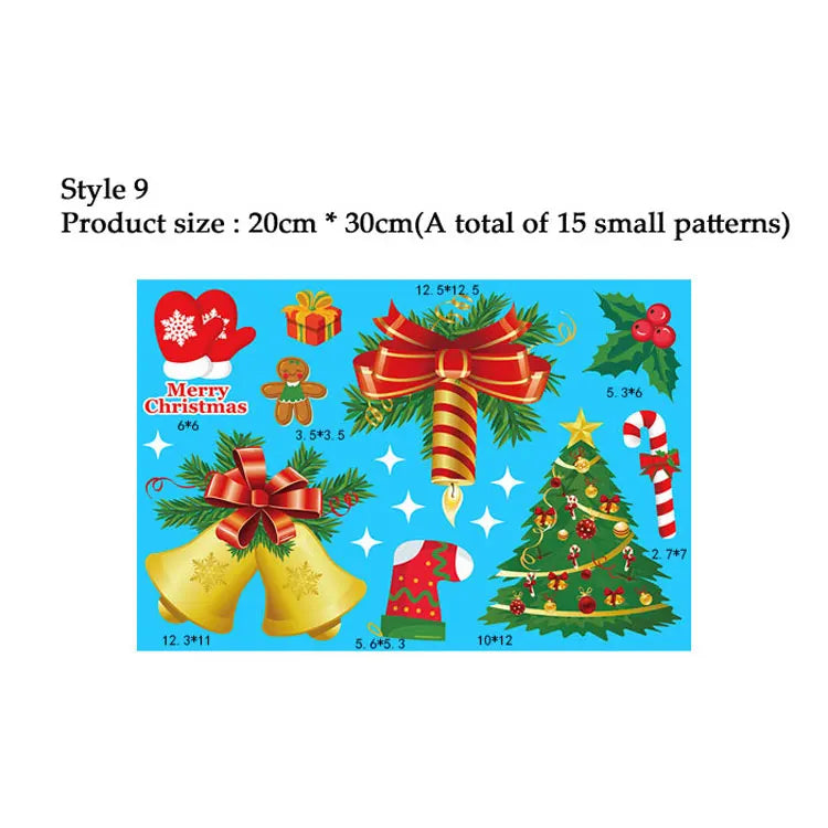 38 Pcs/Lot Snowflake Electrostatic Wall Stickers Window Kids Room Christmas Decoration