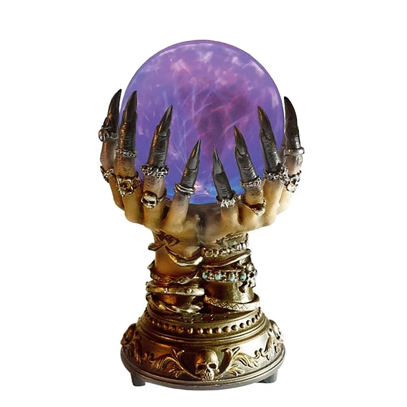 Halloween Celestial Crystal Ball Glowing Resin Creative Deluxe Plasma Ball Home Party Decor Spooky