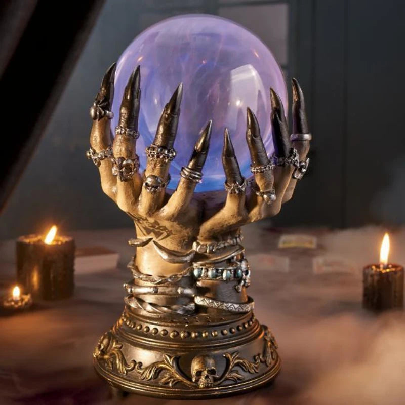 Halloween Celestial Crystal Ball Glowing Resin Creative Deluxe Plasma Ball Home Party Decor Spooky