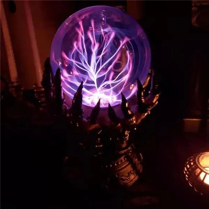 Halloween Celestial Crystal Ball Glowing Resin Creative Deluxe Plasma Ball Home Party Decor Spooky