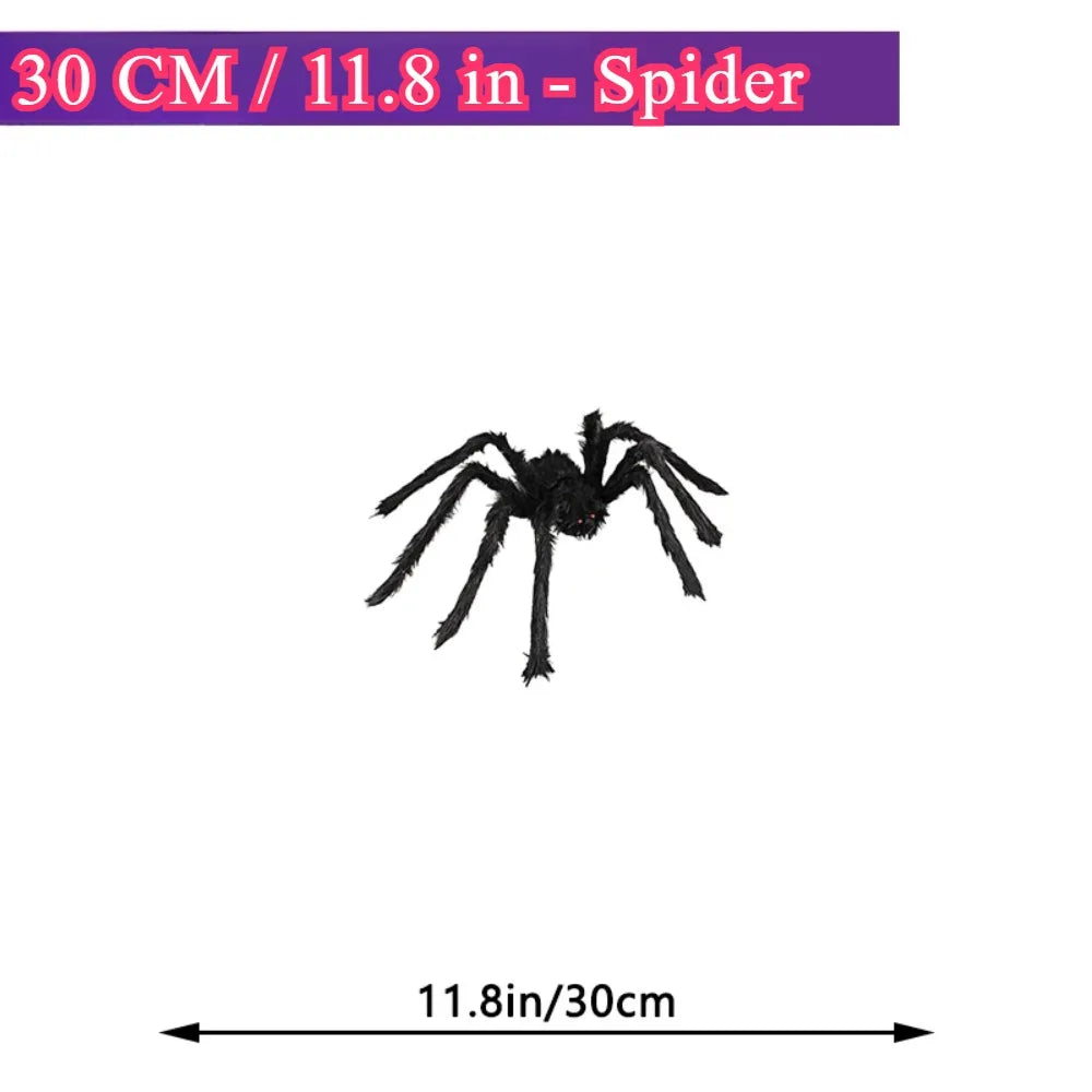 200cm Halloween Spiders Outdoor Decoration Halloween Plush Spiders Giant Spider for Indoor Outdoor Garden Party Decoration