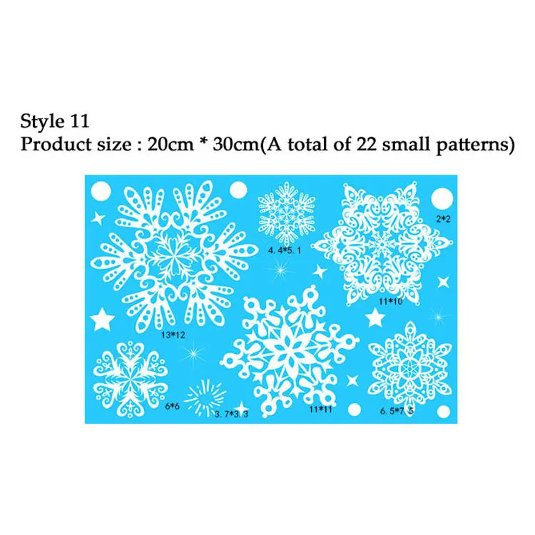 38 Pcs/Lot Snowflake Electrostatic Wall Stickers Window Kids Room Christmas Decoration