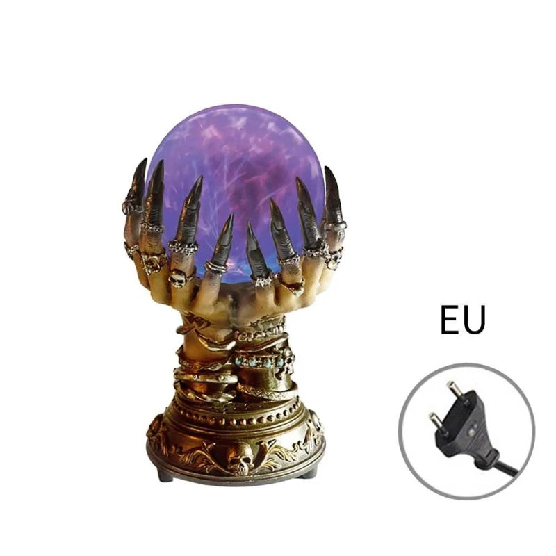 Halloween Celestial Crystal Ball Glowing Resin Creative Deluxe Plasma Ball Home Party Decor Spooky