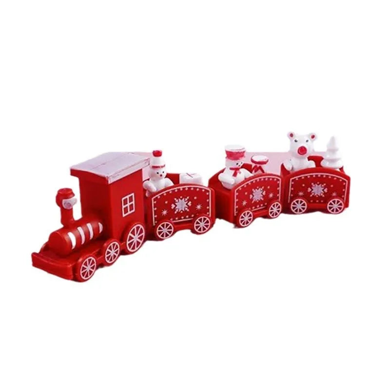 Cartoon Chirstmas Small Train Santa Claus Snowman Noel Gift Trian Merry Christmas Decor 2025 Happy New Year 2026