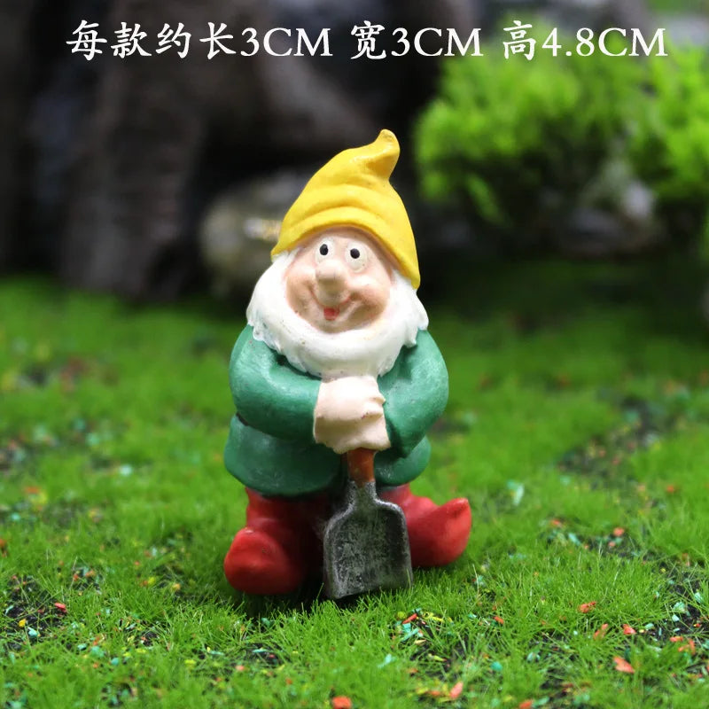 Moss micro landscape decorations garden dwarf ornaments cross-border resin crafts Christmas dwarf elf