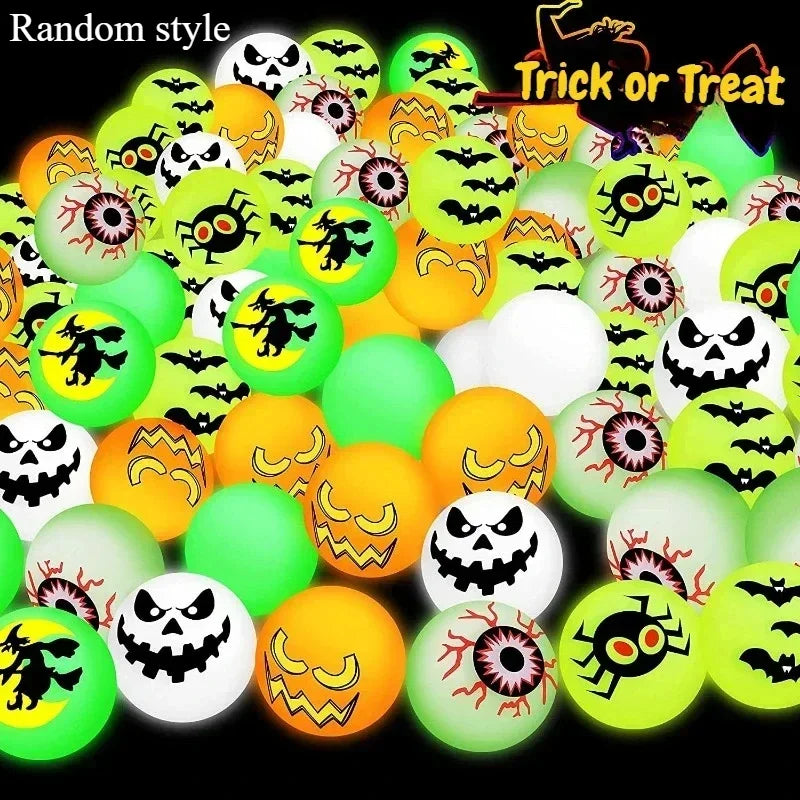 Halloween Glow in The Dark Bouncy Ball 32MM Scary Eyeball Decoration Haunted House Home Bar Horror Props Luminous Fake Eyeballs