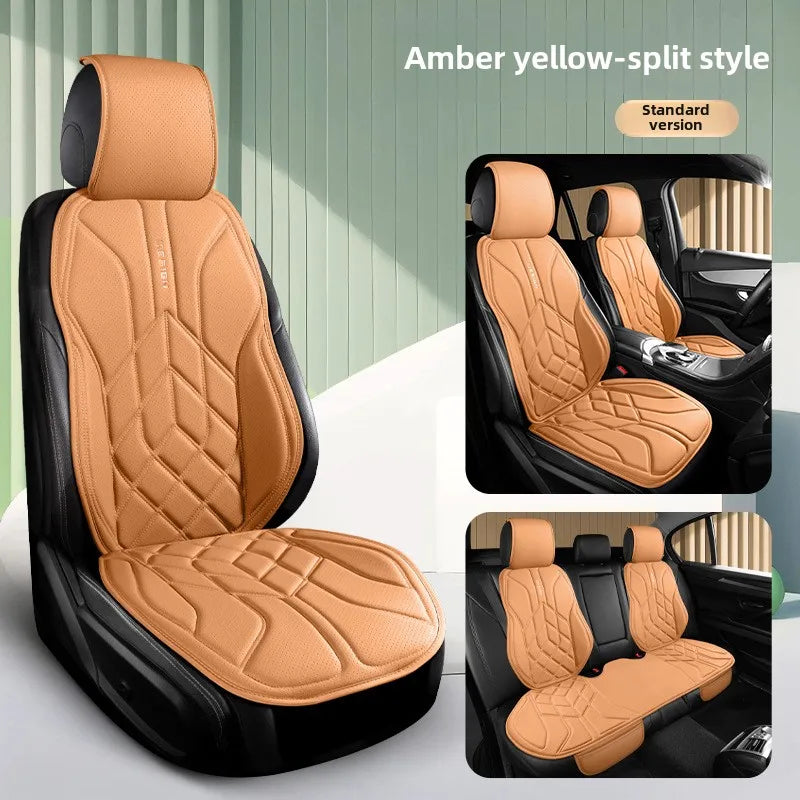 Universal Leather Car Seat Cover Four Season Auto Breathable Comfortable Saddle Pad Seat Covers for Car Seats Cover Protection