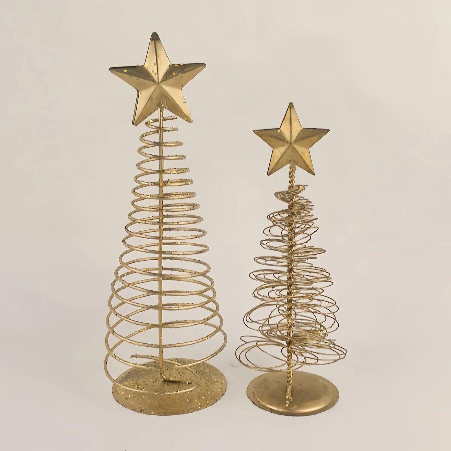 16/19/20cm Desktop Christmas Tree Ornament Nordic Style Metal Star Mini Christmas Tree Ornament 2025 Christmas Decorations