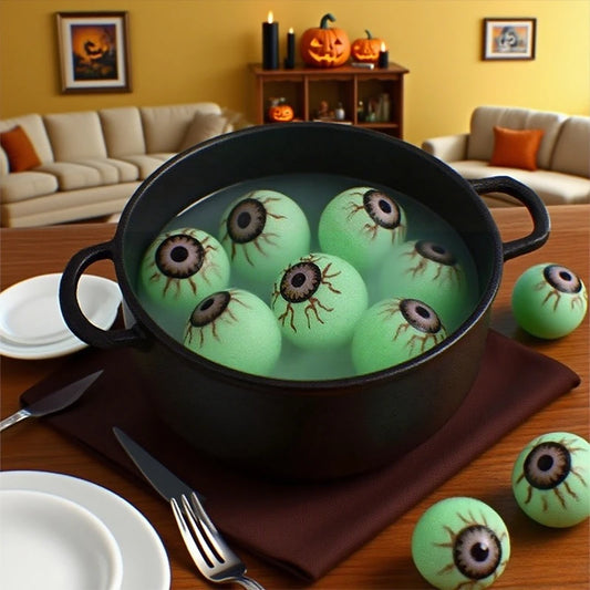 Halloween Glow in The Dark Bouncy Ball 32MM Scary Eyeball Decoration Haunted House Home Bar Horror Props Luminous Fake Eyeballs