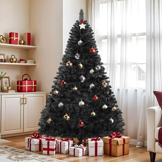 7.5ft Artificial Halloween Pine Tree 1258 Branch Tips Metal Hinges&Foldable Base