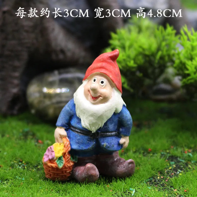 Moss micro landscape decorations garden dwarf ornaments cross-border resin crafts Christmas dwarf elf