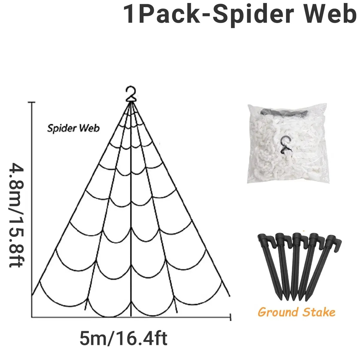 200cm Halloween Spiders Outdoor Decoration Halloween Plush Spiders Giant Spider for Indoor Outdoor Garden Party Decoration