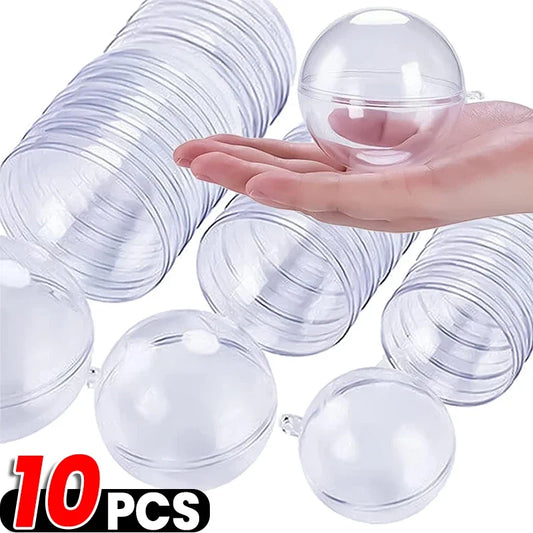 Wholesale Transparent DIY Plastic Ball Filling Decorative Hanging Ornaments Christmas Tree Open Ball Box Gifts for Wedding Party