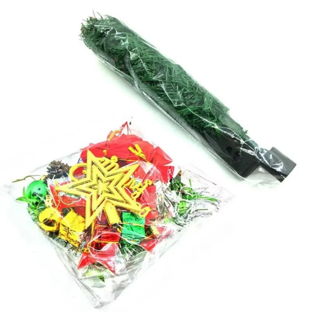 30/45cm Mini Christmas Tree New Year Gift DIY Handicraft Artificial Xmas Ornament LED Light Creative Xmas Tabletop Tree New Year