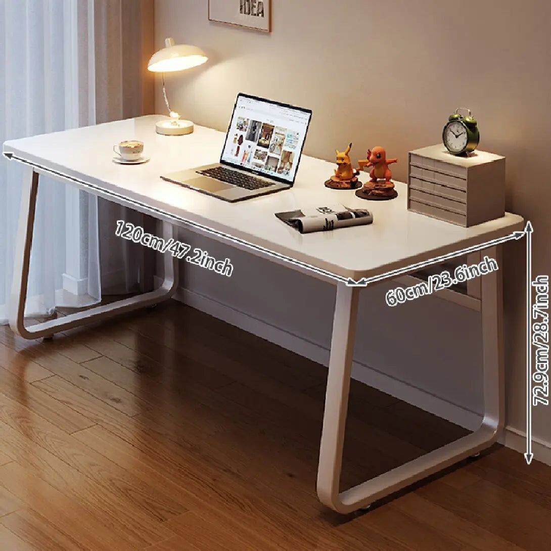 Computer Desk Modern Simple Style Desk for Home Office, White Small Writing Table Study Corner Work Desk for Bedroom